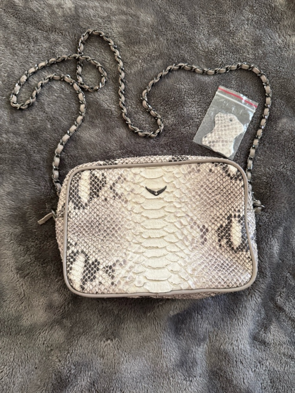 Zadig & Voltaire Python-Texture Crossbody